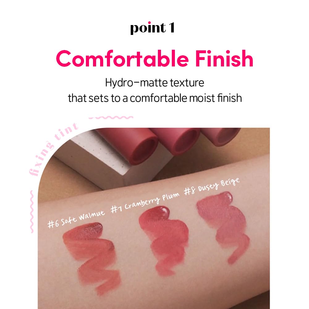 ETUDE Fixing Tint #13 Melange Rose (4g) | Long Lasting High Pigmented Liquid Lipstick | Waterproof Lightweight Matte Finish Lip Stain | Full Coverage | Korean Makeup, Kbeauty