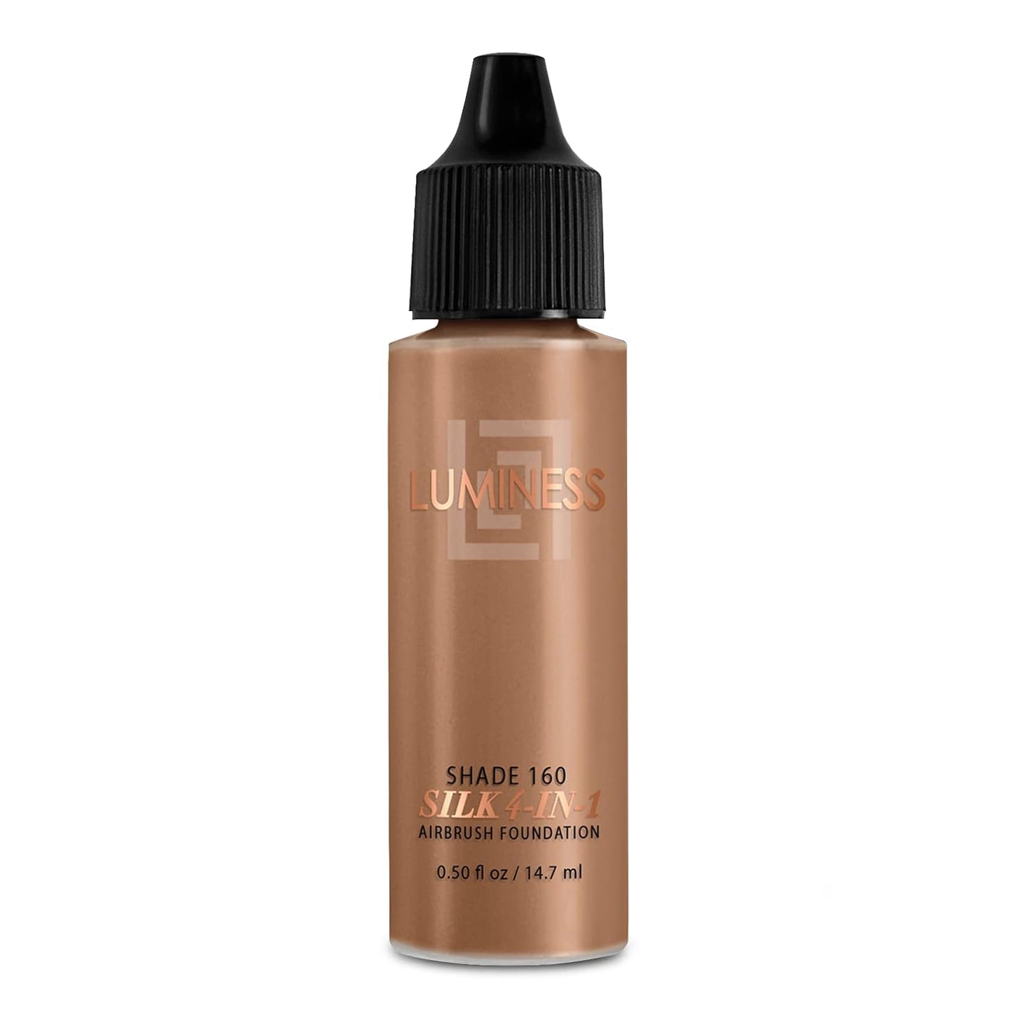 Luminess Air Silk 4-In-1 Airbrush Foundation- Foundation, Shade 160 (.5 Fl Oz) - Sheer to Medium Coverage - Anti-Aging Formula Hydrates and Moisturizes - Professional Makeup Kit for Cordless Air Brush