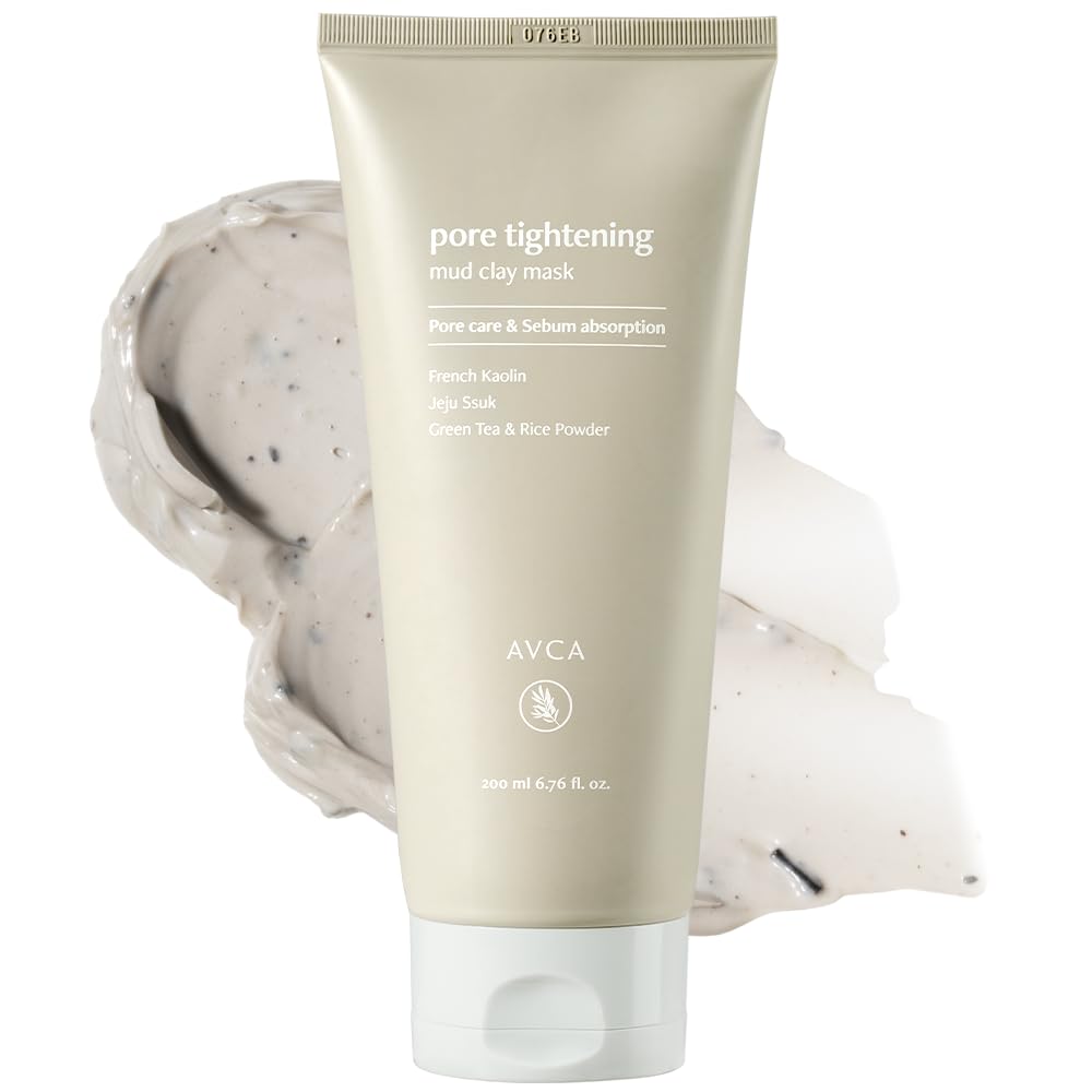 AVCA Clarifying Mud Clay Mask for Smooth and Shine-Free Skin 200ml/6.76Oz