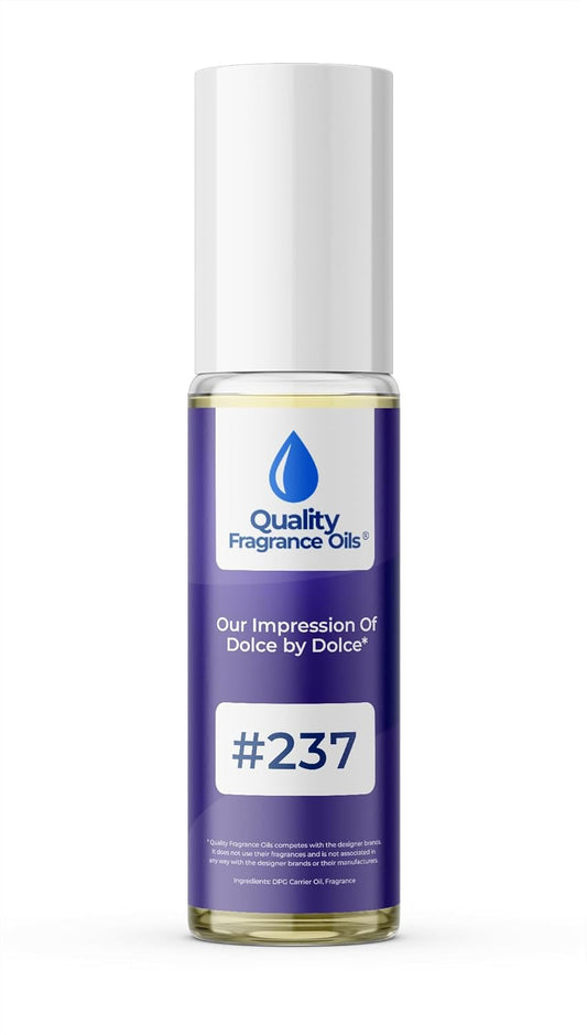 Quality Fragrance Oils' Dolce by Dolce for Women Impression #237 | Long-Lasting Perfume Oil, Alcohol-Free, Strong Scent, 10ml Roll-On | Affordable Alternative to Designer Fragrances
