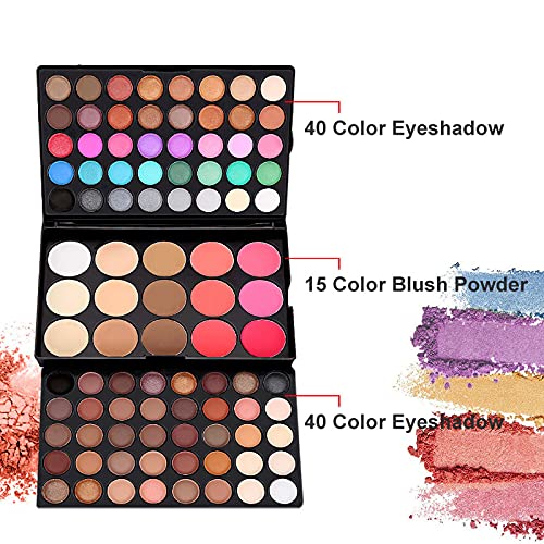 Professional Makeup Kit for Women Full Kit, Makeup Set Cosmetic Make Up Kit with Makeup Bag Include Eyeshadow Palette Makeup Brushes Set Lipstick Lip Gloss Foundation Concealer