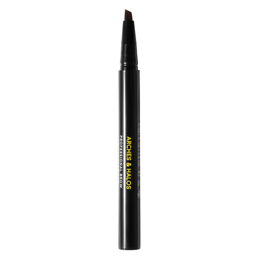 Arches and Halos Angled Bristle Tip Waterproof Brow Pen - Water Based and Smudge Proof Eyebrow Pencil - Extended Wear - Neutral Brown - 0.051 oz