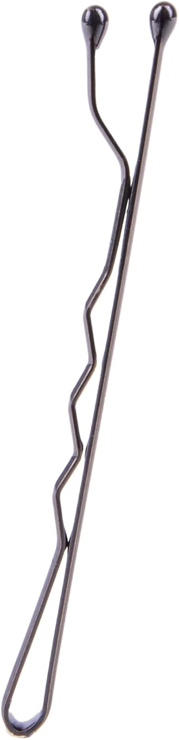 Amazon Basics Bobby Pins, Black Hair Pins for all Hair types, 72 Count