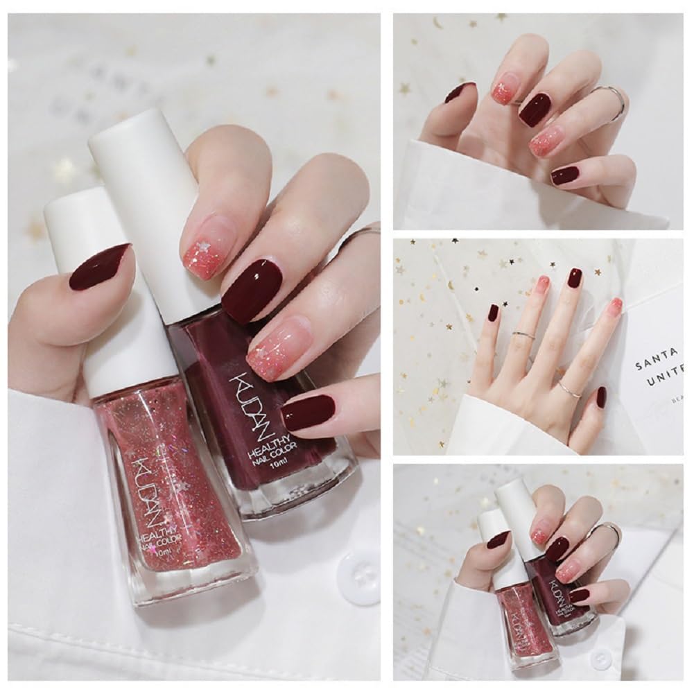 Nail Polish set - Nail Lacquer Quick Dry, Full Size, Vibrant, Colorful, Trendy, Glitter, Glossy, Metallic, Matte Nail Art Nail Shades (N33 Brilliant diamond, 52g)