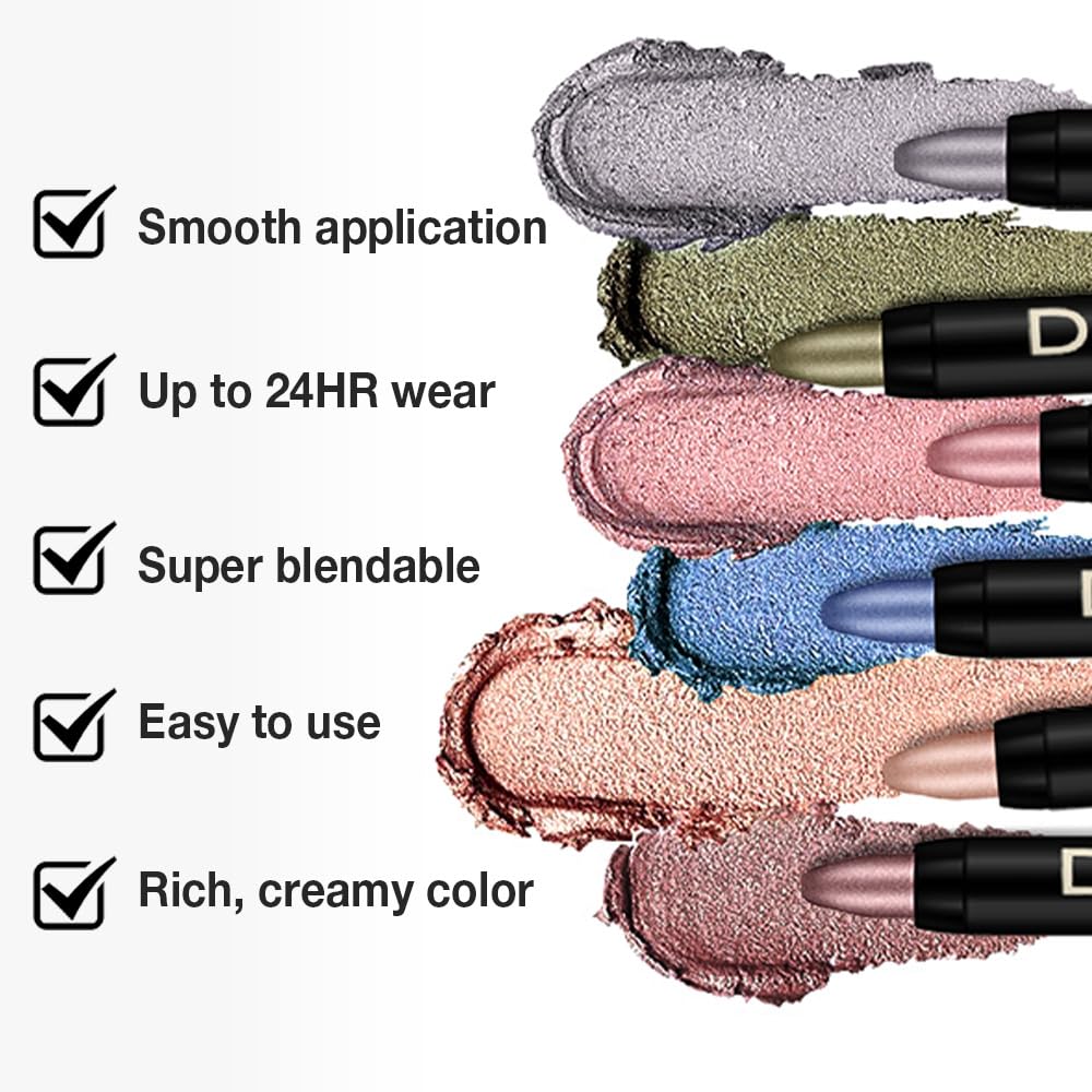 Kaely Cream Eye Shadow Sticks, Trift Shop Matte Eyeliner Pencil Eyeshadow Palette Makeup, Eye Highlighter Brightener Stick for Older Women Waterproof Pigmented, sombras para ojos, New-78
