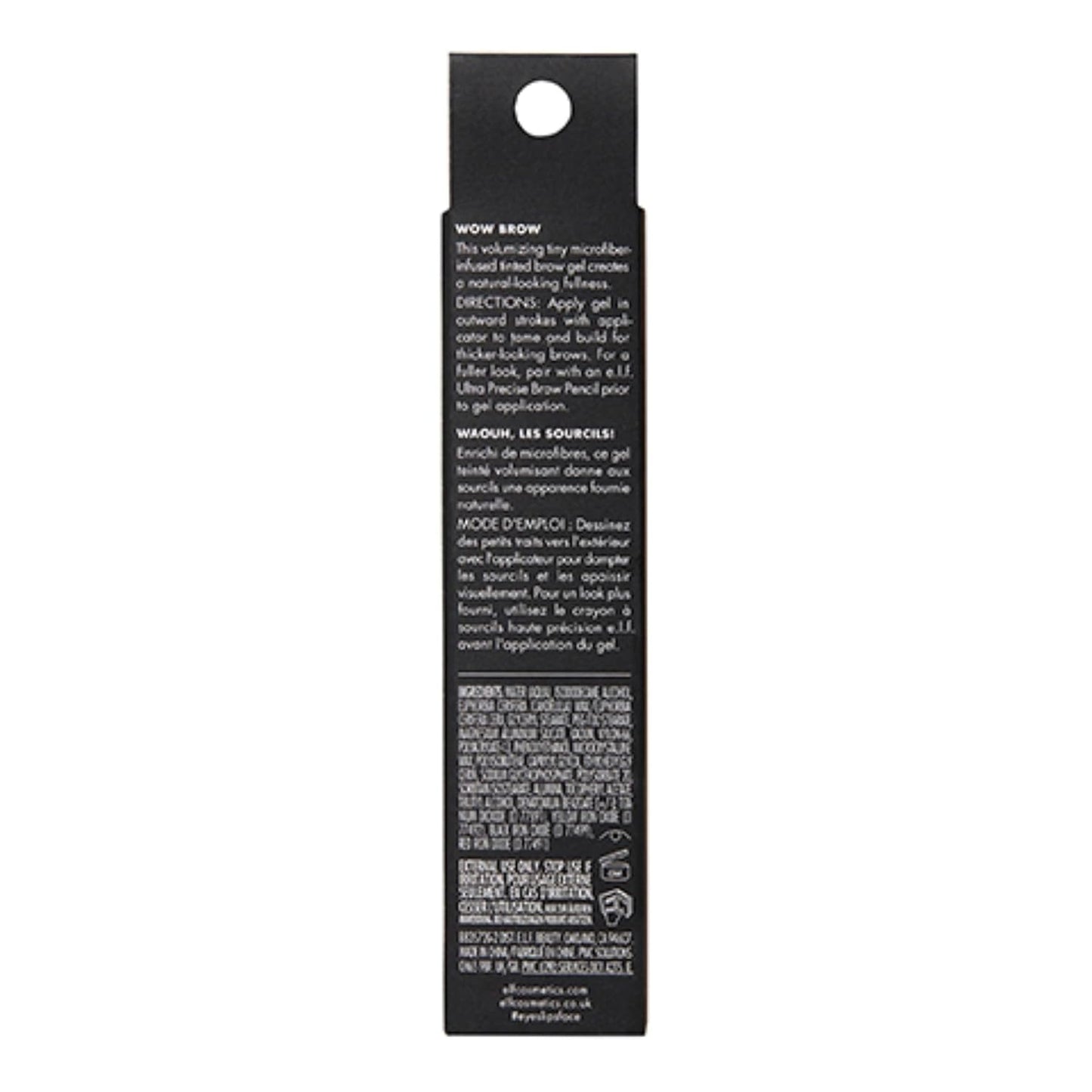 e.l.f. Wow Brow Gel, Volumizing, Buildable, Wax-Gel Hybrid, Creates Full, Voluminous-Looking Brows, Locks Brow Hairs In Place, Brunette