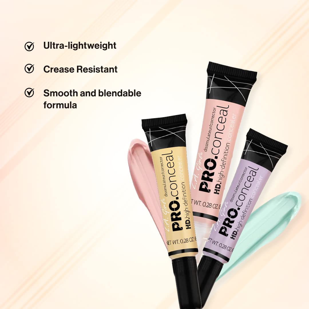 L.A. Girl Pro Conceal HD Concealer, Lavender Corrector, 0.28 Ounce