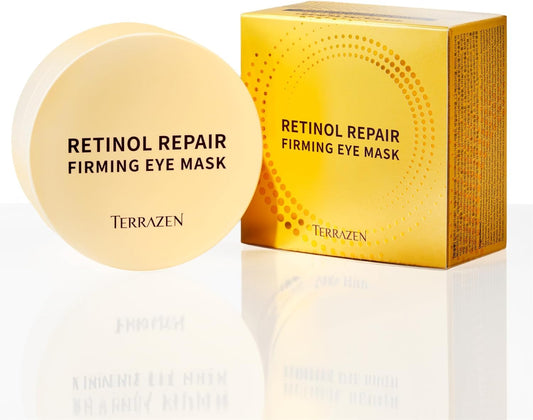 Korean Eye Patches Retinol Repair Firming Eye Mask Korean Skincare 24K Gold Hydrogel for Dark Circles, Puffiness & Fine Lines, 60 pcs