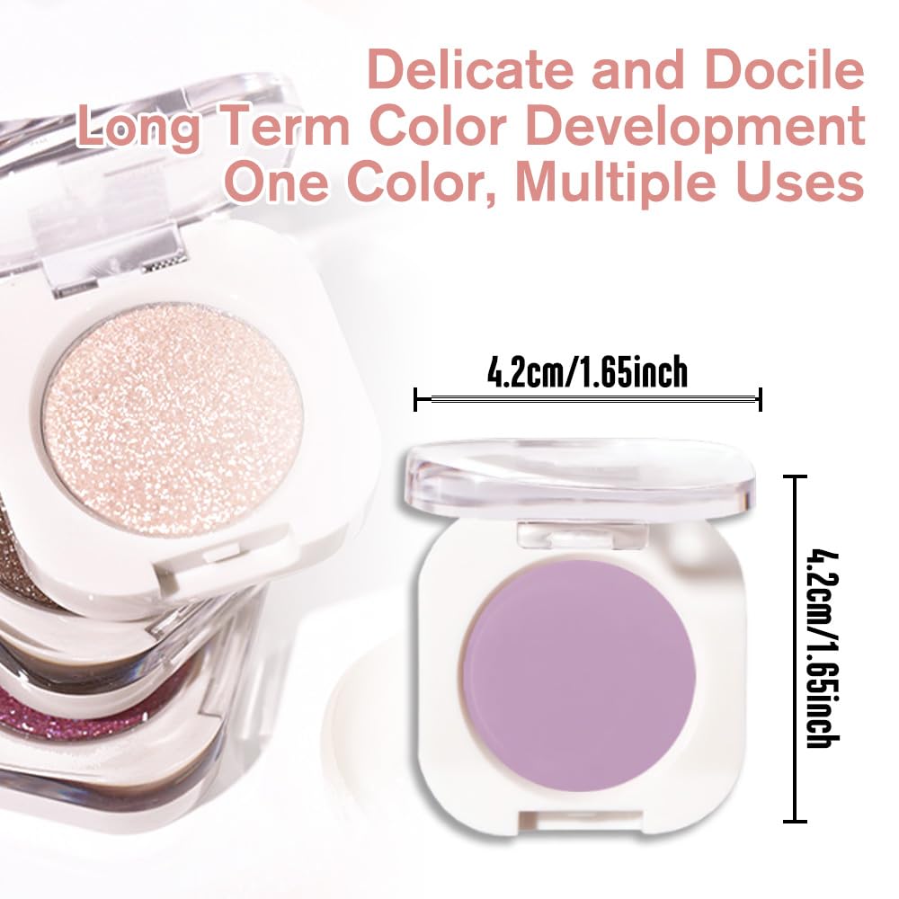 Single Matte Eye Shadow Palette Makeup, Violet Purple Eyeshadow for Women Halloween Birthday Party Wear, Monochrome Eye Shadow Makeup, Pigmented Waterproof Sombras Para Ojos, 31