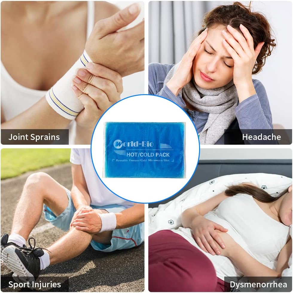 Extra Large Gel Ice Packs for Injuries Reusable Gel Cold Compress for Shoulder, Knee, Back and Neck - Hot and Cold Packs for Pain, Injury, Surgery - Flexible Ice Pack for Injury - 8.3" x 12.4"