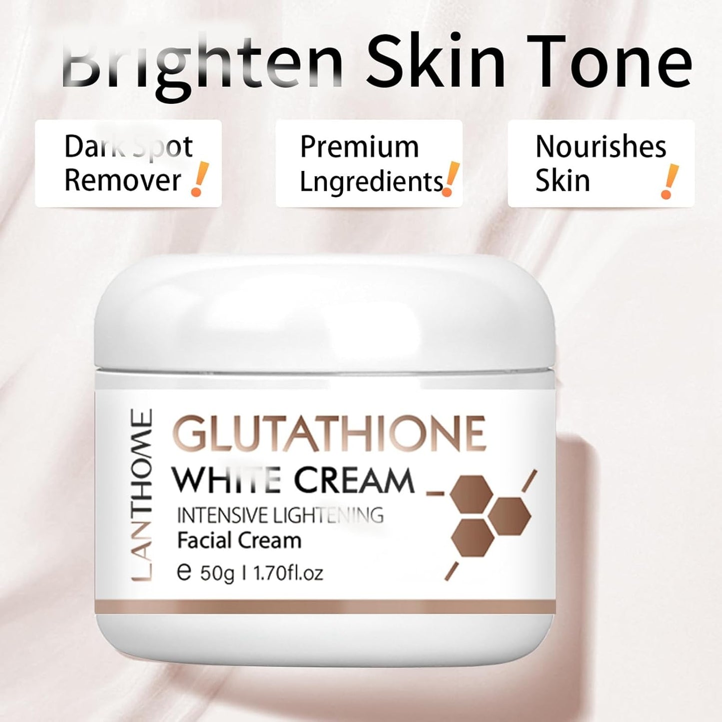 Glutathione Skincare Set, Complete Skin Care Routine Includes Glutathione Cream, Toner, Face Wash & Glutathione Face Serum, Anti-Aging Skincare Set For Women, Tight, Anti-Aging, Radiant
