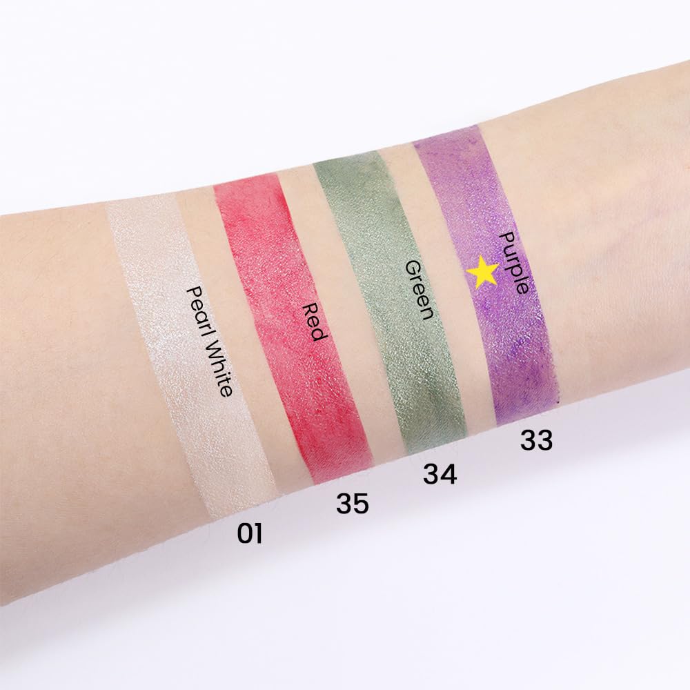 Kaely 2Pcs Cream Eyeshadow Sticks Set for Eyes Waterproof,Purple Shimmer Eye shadow Stick Pencil Pen Bulk sombras en crema para ojos 33+33