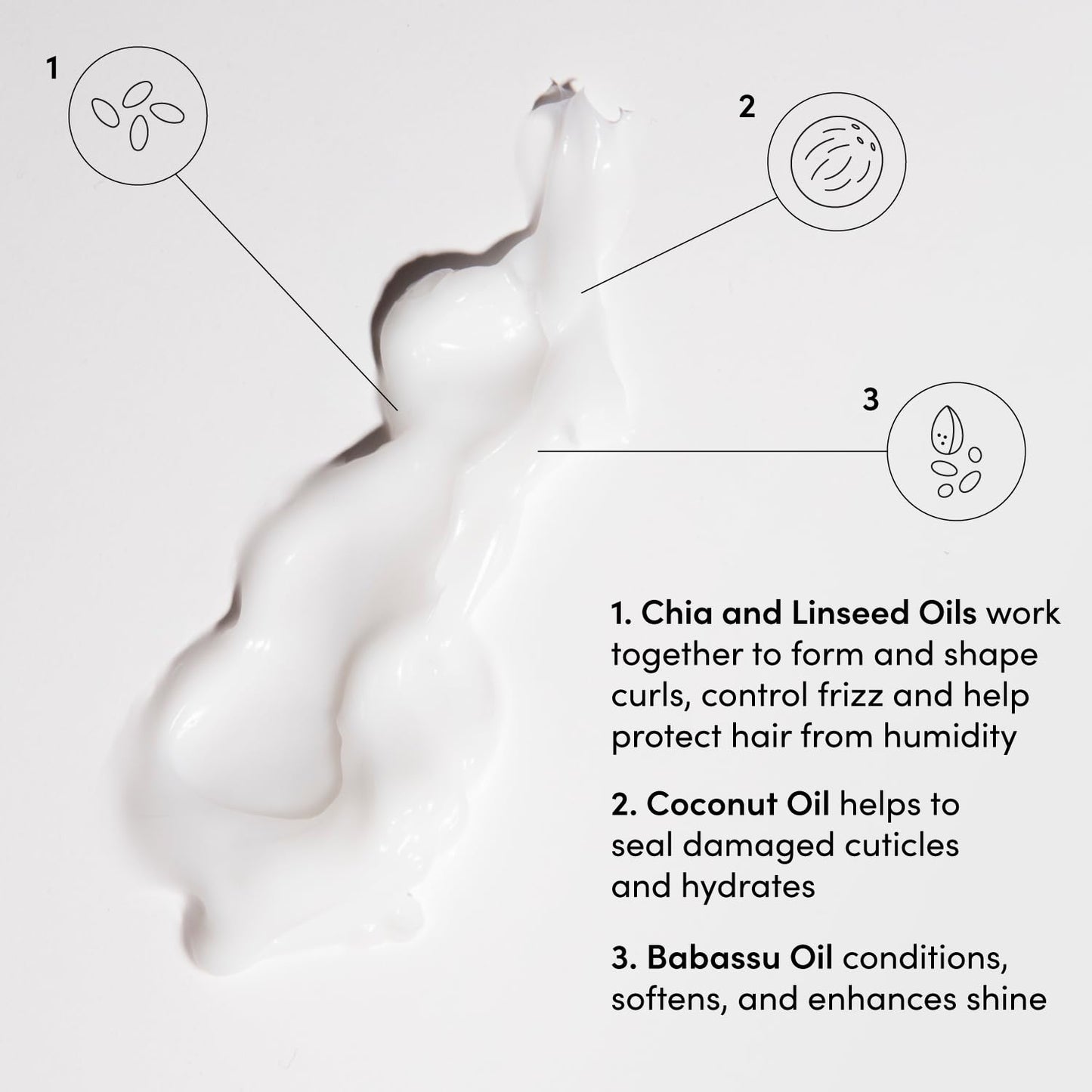 OUAI Curl Cream - Curl Defining Cream for Hydrated, Shiny Curls - Babassu and Coconut Oil, Linseed and Chia Seed Oil - Paraben, Phthalate, Sulfate and Silicone Free Curly Hair Products (8 Oz)