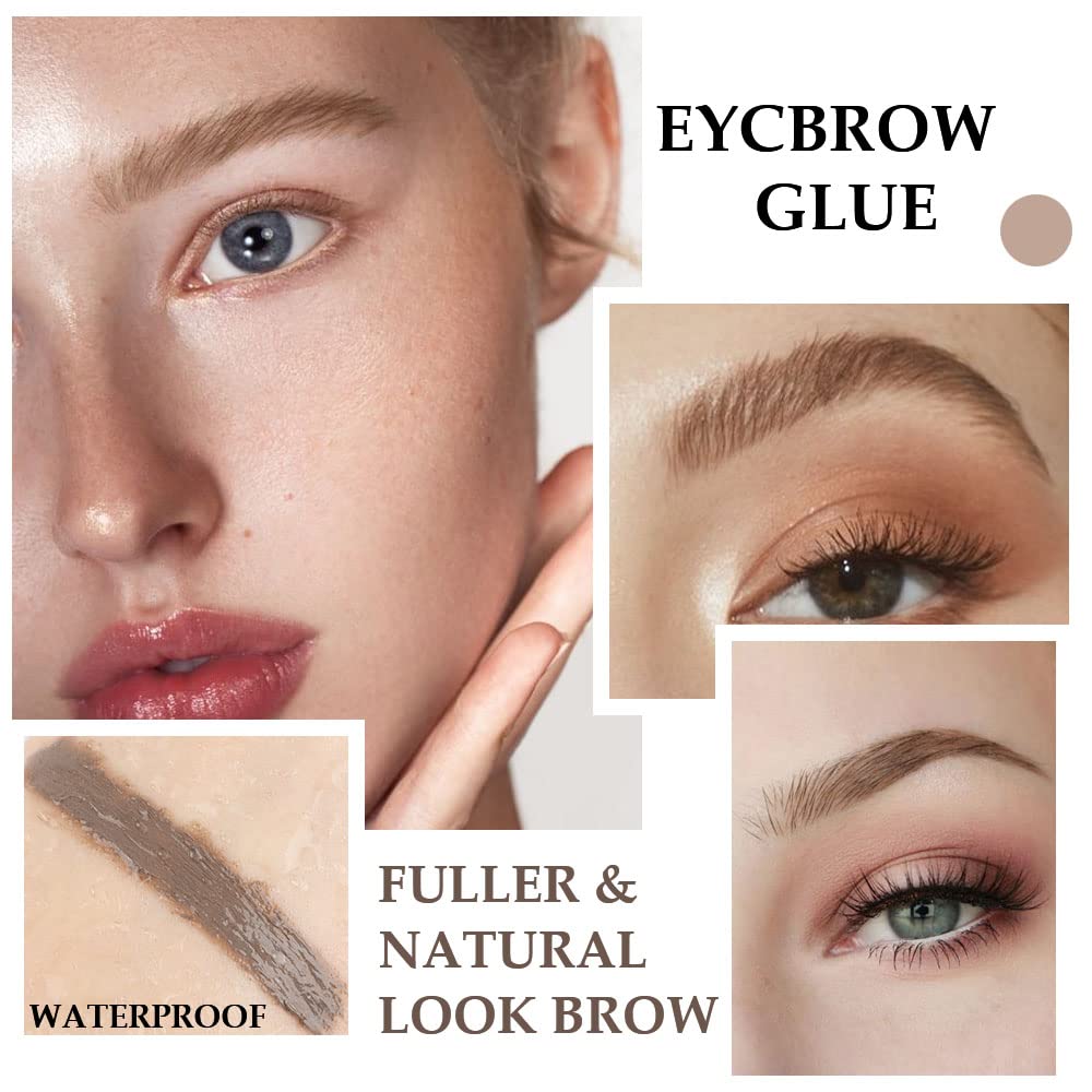 Tinted Thickening Brow Mascara,Brow Fast Sculpt,Waterproof, Transfer-proof, Brush to Fill in Eyebrows and Cover Gray Hairs - Cruelty Free - Light Medium Brown (1pc 01 Taupe)