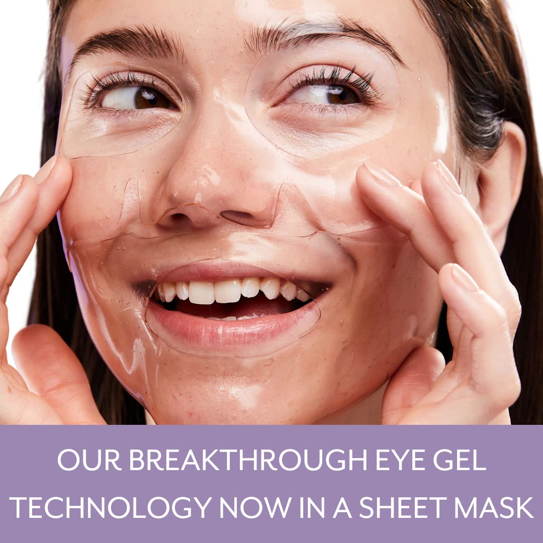 Patchology Brightening Gel Face Mask with Resveratrol and Niacinamide Bubbly - hydrogel Face Mask protects and brightens face while supporting an even skin tone. 1 count.