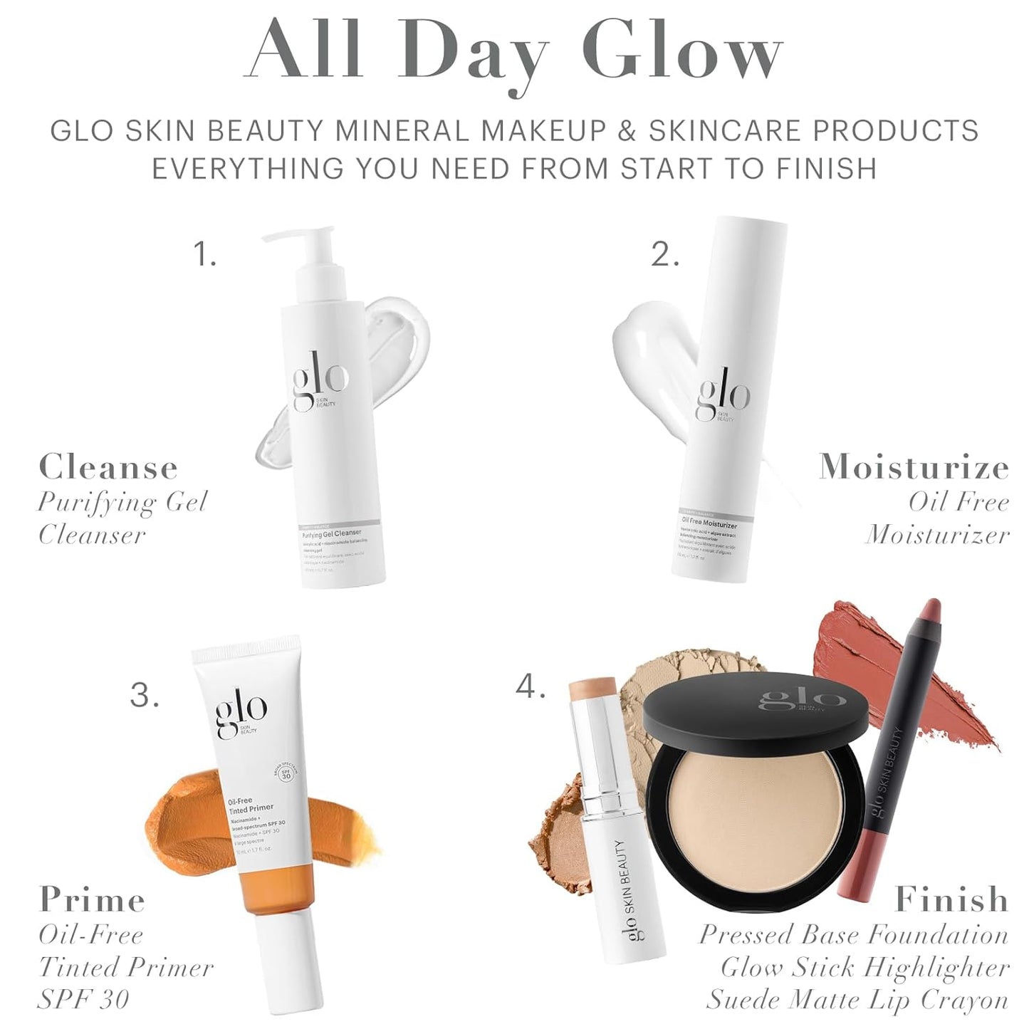 Glo Skin Beauty Pressed Base Powder Foundation Makeup (Cocoa Medium) - Flawless Coverage for a Radiant Natural, Second-Skin Finish