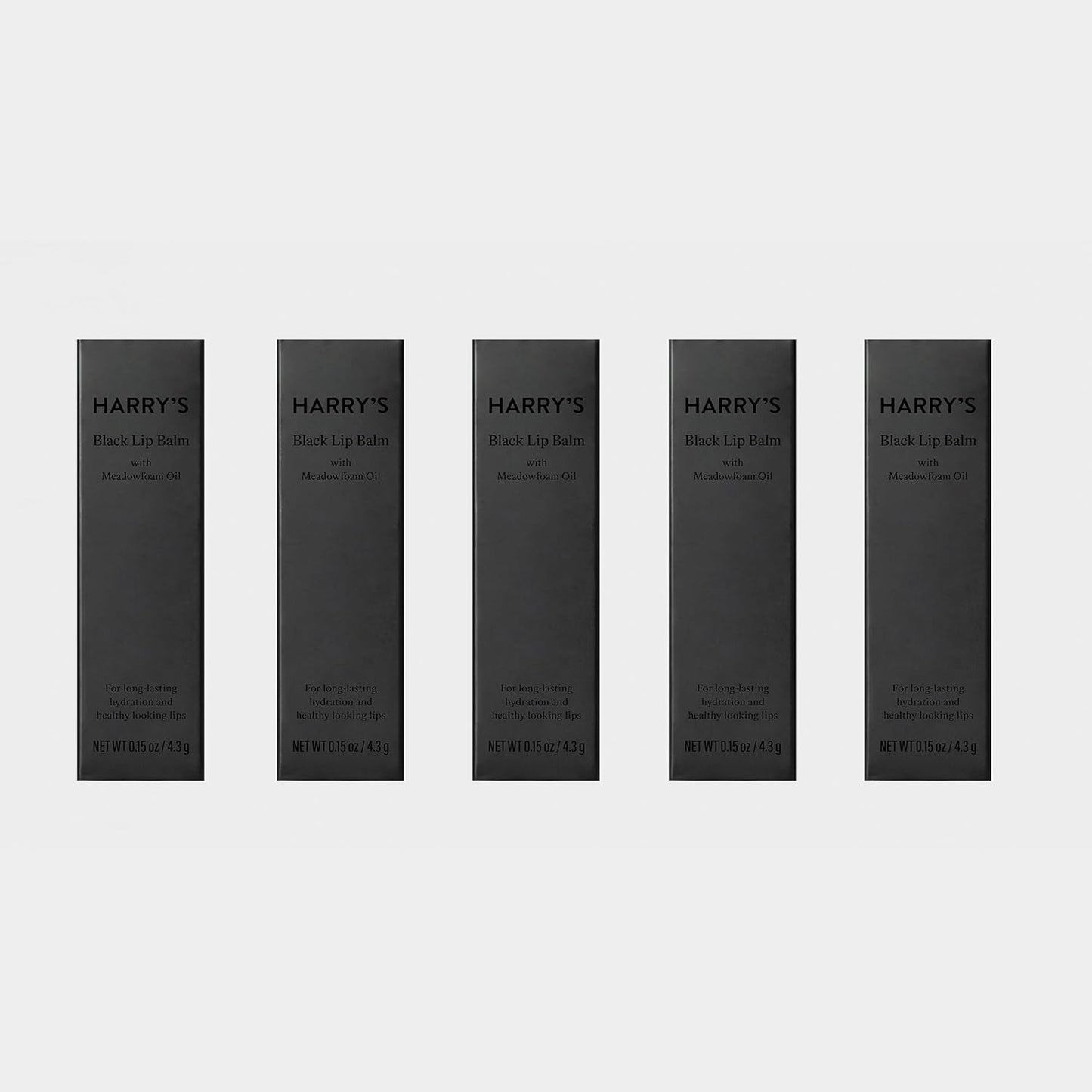 Harry's Black Lip Balm for Men - (5 Pack) Hydrating Men's Lip Balm with Natural Finish - Korean Skincare Technology with Meadowfoam Oil