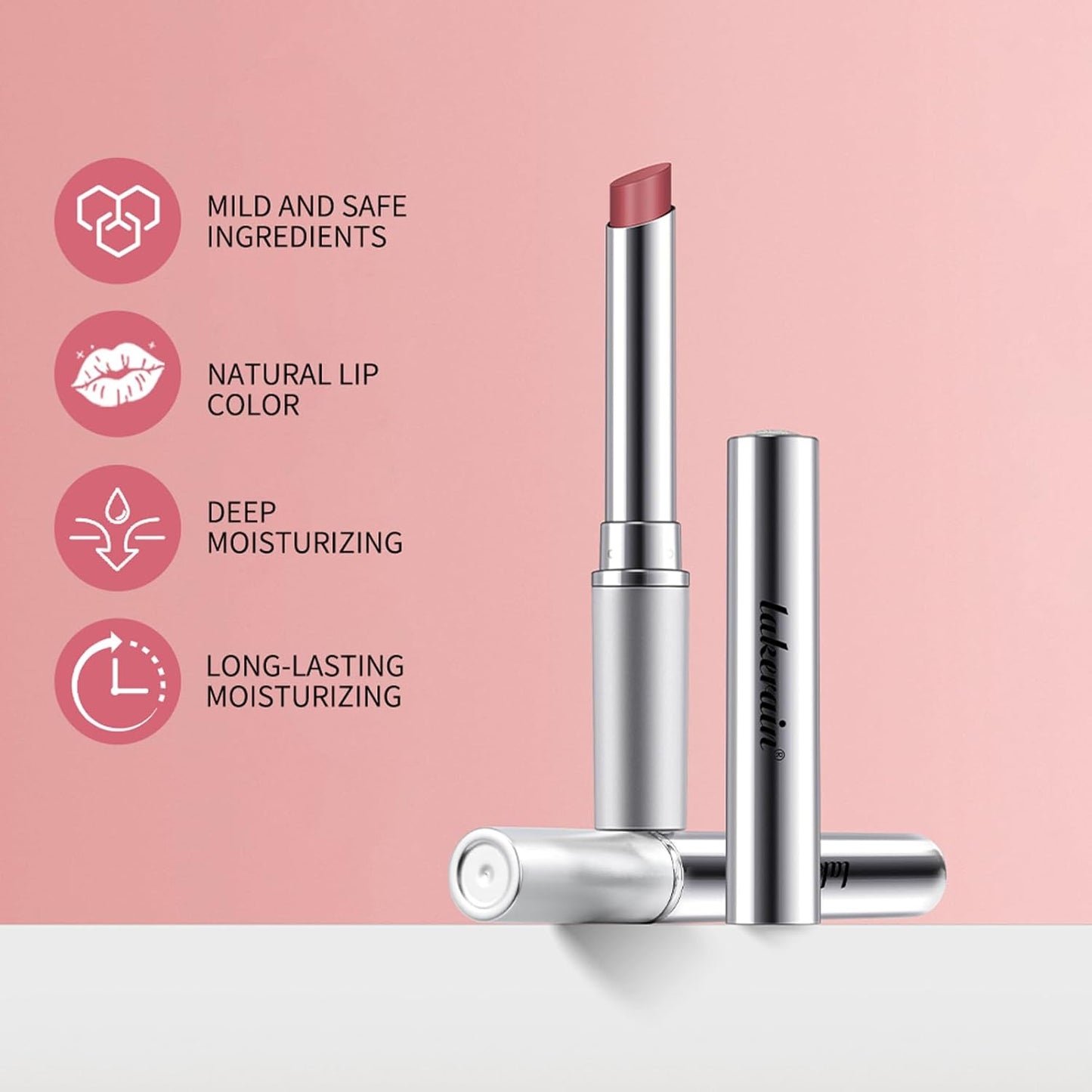 2Pcs Honey Lipstick Tinted Lip Balm, Deep Moisturizing Lip Color, Nourishing Lip Balm, Black and Pink Honey Lip Gloss, Hydrating Lipstick for All Skin Tones (Cherry + Pink)