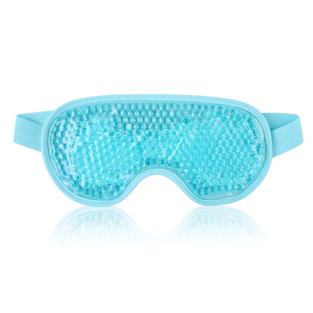 NEWGO Cooling Eye Mask Eye Ice Pack Cold Eye Mask for Puffy Eyes, Post Eye Surgery, Tired Eyes, Reusable Gel Eye Mask for Dark Circles, Migraines, Stress Relief, Itchy Eyes - Blue