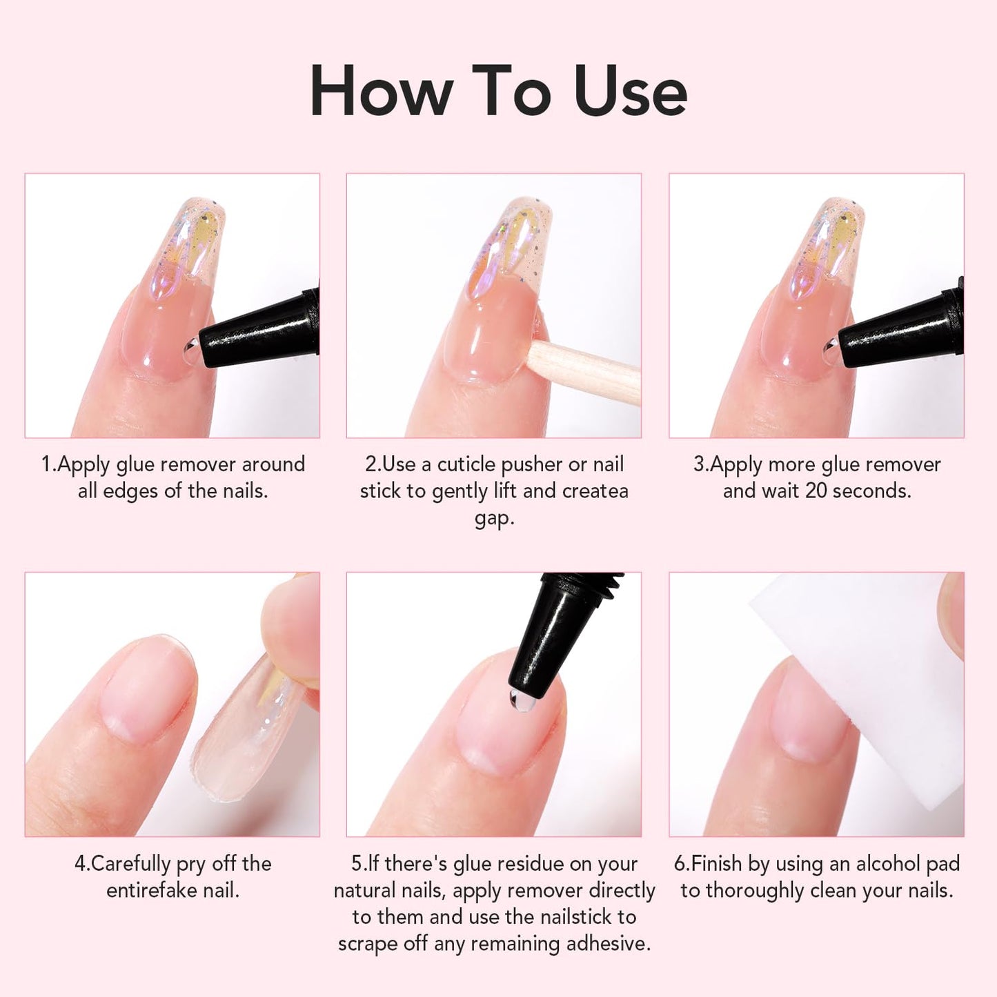 Curvlife Newly Upgraded Quick Drying 10g Semi Solid Nail Glue Gel with 10ml Remover Kit for Press On and Fake Acrylic Nails Tips, No Need for UV Lamp, Long Lasting