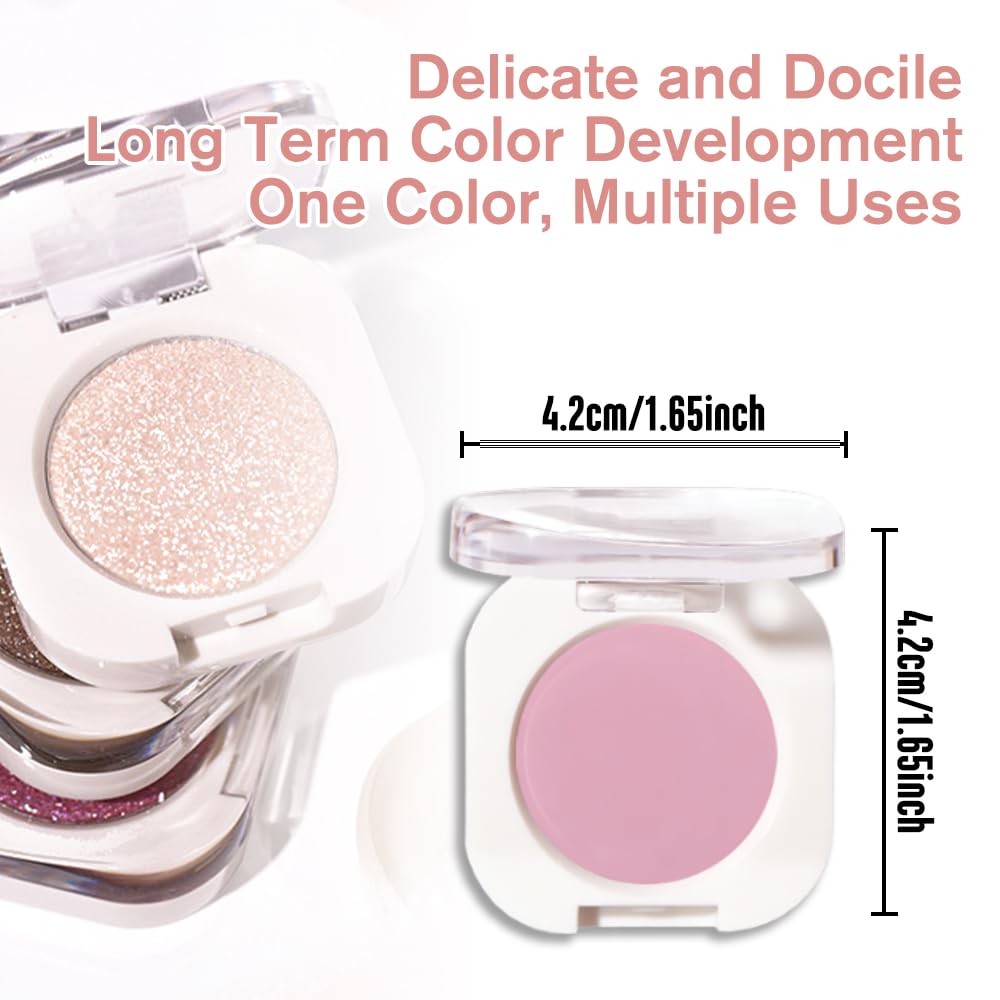 Light Pink Peach Single Matte Eyeshadow Makeup, Neutral Powde Eye Shadow for Women, Pink Eyeshadow Palette Pigmented Waterproof, sombras para ojos, Lightweight Blendable, Girls Eyeshadows Gift
