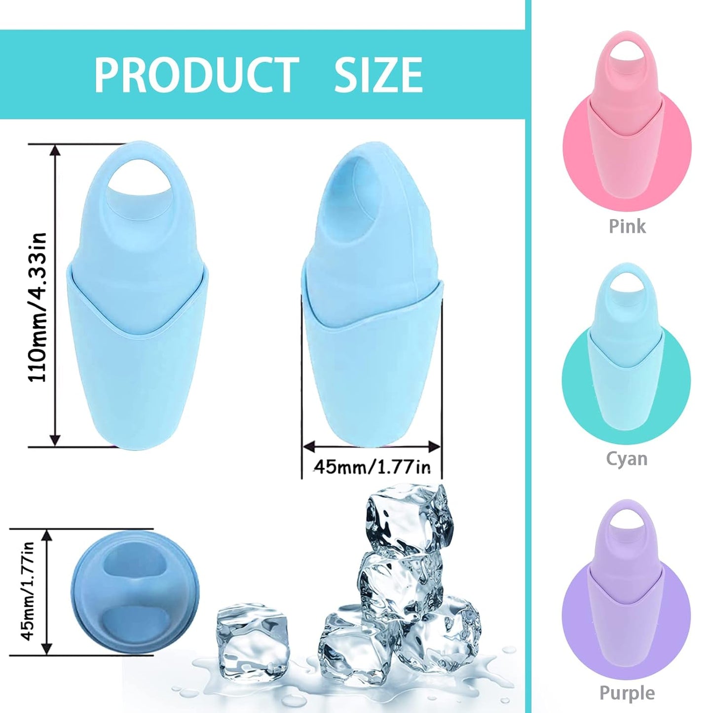Ice Roller for Face and Eye, Ice face roller,Gua Sha Facial Tools, Facial ice roller, Skin Care Tools,Ice mold for face… (blue-eyes)