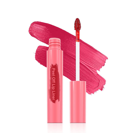 Lip Liner - Lip Stain Peel Off Moisturizing Long-Lasting & Waterproof Transfer Proof & Plumping, Non-Stick Cup Lip Liner Stain Tint For All Skin Types (Berry, 1 PCS)