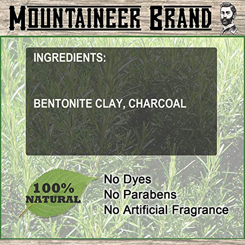 Mountaineer Brand Bald Head Care Detox Mask for Men | All Natural Exfoliator & Moisturizer with Bentonite Clay & Charcoal | Step 5 Head, Face, Skin Cleansing Mask for Soft Fresh Skin | Unscented 4oz