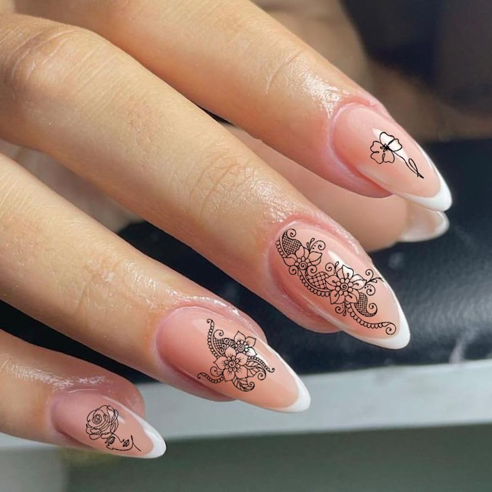 Abstract Lady Face Pattern Nail Stamping Plates Set 2pcs Flower Leaf Graffiti Fun Nail Stamper Plate Figure Rose Star Heart Nail Stamp Plates Geometry Graffiti Striped Nails Art Template Plates Mold