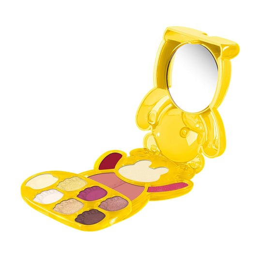 Pupa Milano Happy Bear Makeup Kit, 005 Yellow, 0.39 oz - Makeup Gift Set - Makeup Palette - Blush - Eyeshadow - Highlighter - Lip Gloss - Face Makeup