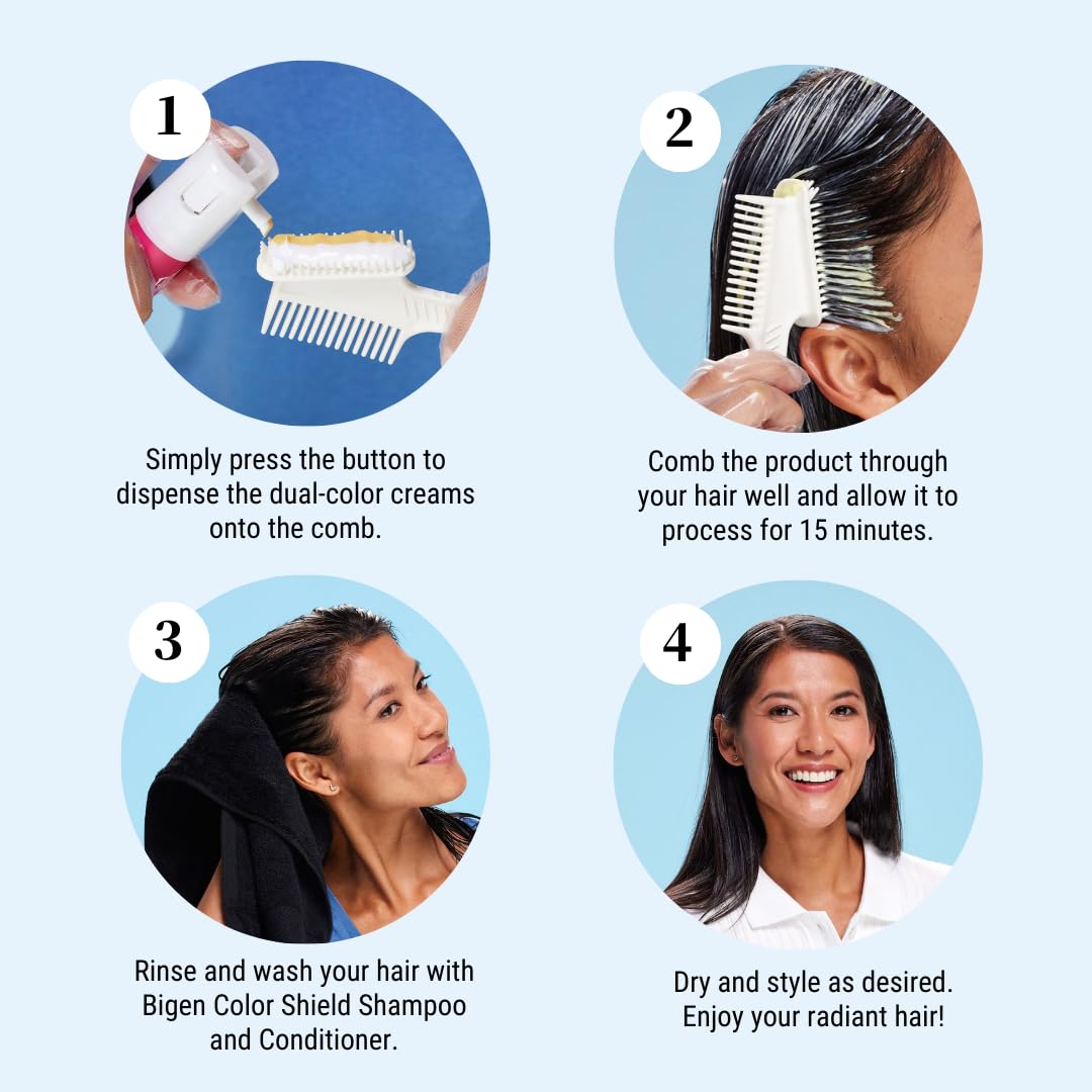 Bigen One Push 4M Mocha Brown - 2 Pack