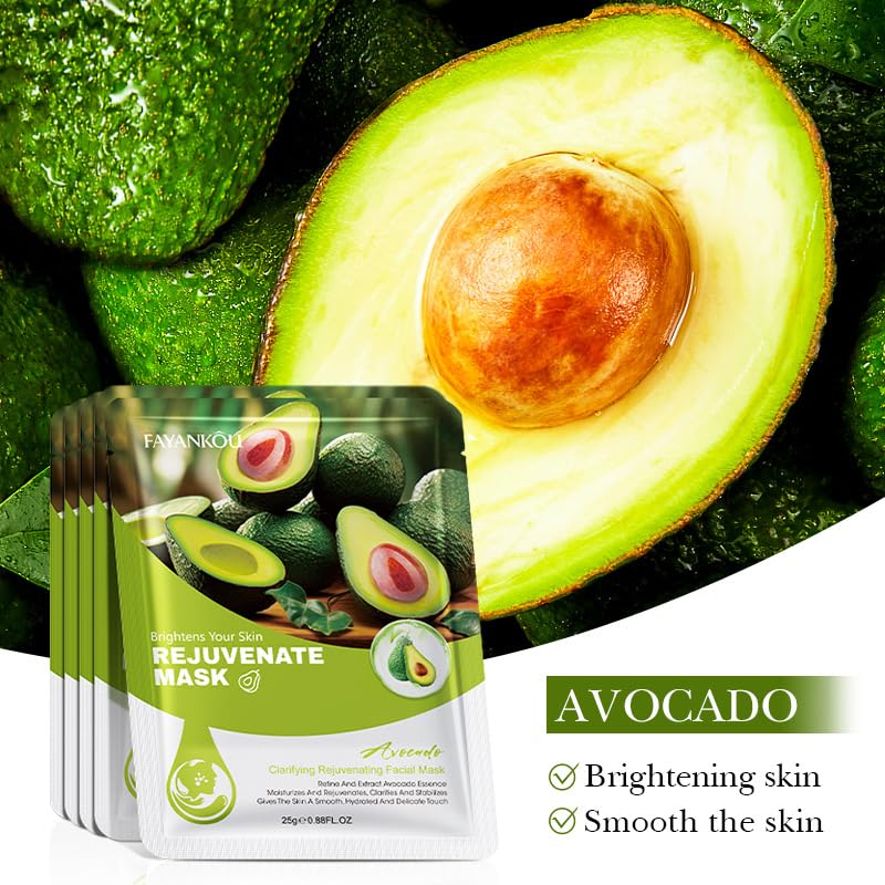 Avocado Skincare Set, 11-In-1 Skincare Gift Set With Facial Cleanser, Face Serum, Face Cream, Eye Cream, Toner, moisturizing lotion& Facial mask. Anti-Aging Skin Care Kit For Women Men