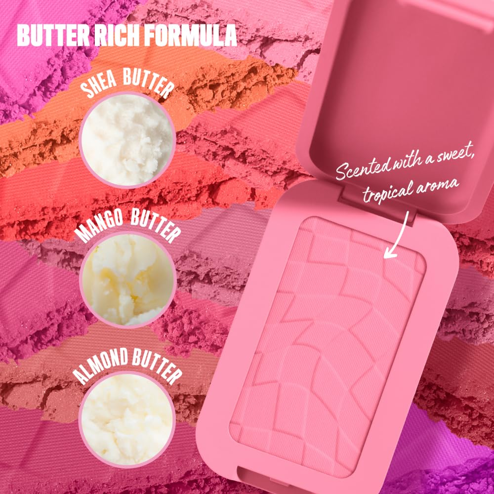 NYX PROFESSIONAL MAKEUP Buttermelt Powder Blush, Fade and Transfer-Resistant Blush, Up to 12HR Make Up Wear, Vegan Formula - Butta Together