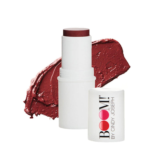 Boomstick Color ™ All-in-One Cream Blush for Cheeks, Eyes & Lips, Long Wearing, Blendable Makeup Blush Stick for Mature Skin, Cruelty Free Lip Cheek Tint with Skincare Benefits, Cindy Joseph Berry