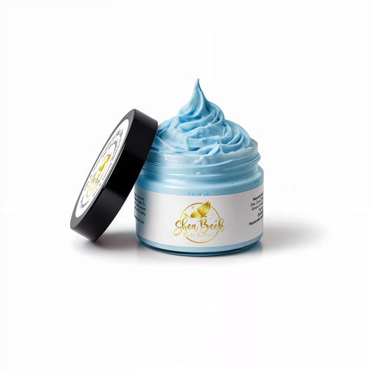 Body Butter Blend: Natural Shea, Cocoa, & Mango w/Jojoba Oil for Radiant Skin and Beard | Moisturizing (8 Oz, Cool Water (Our version of))