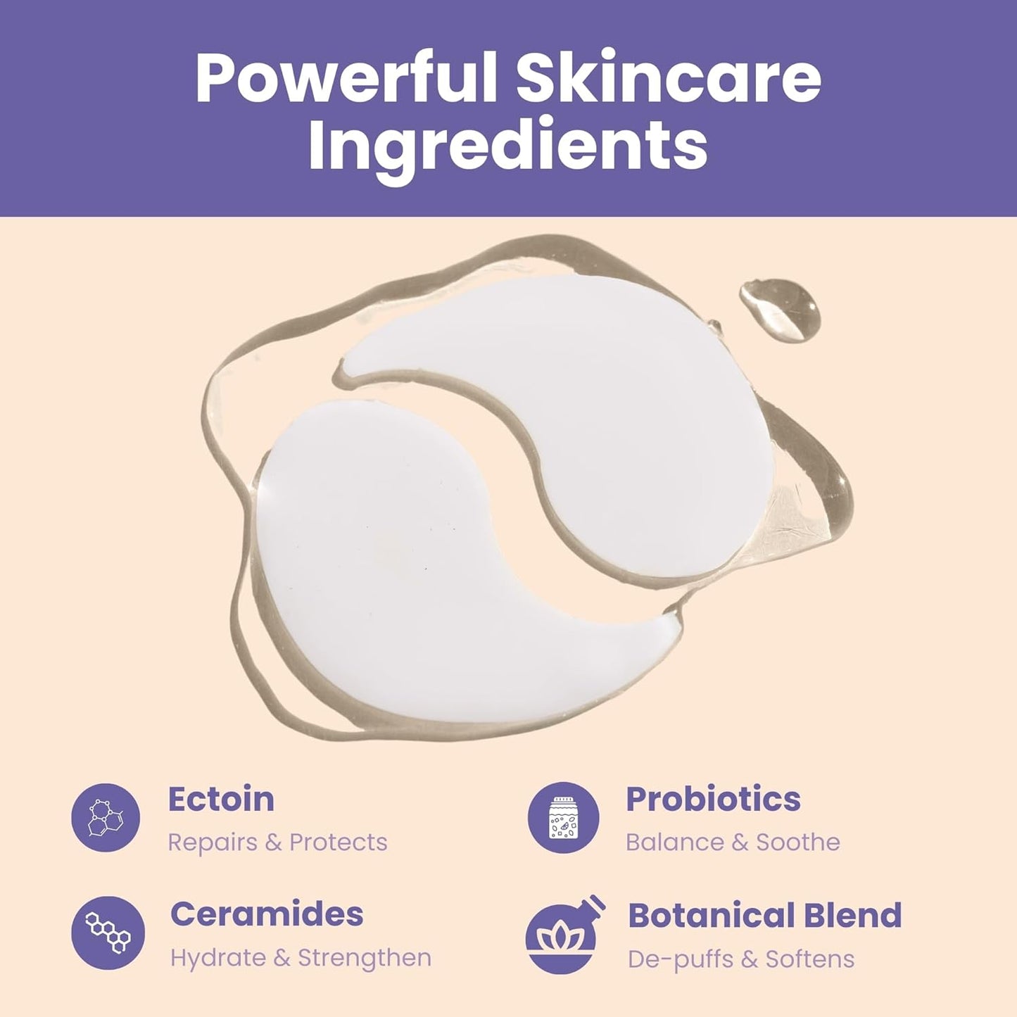 Patchology Skin Remedy Soothing Eye Gels – Ultra-Soft Hydrogel Undereye Masks with Ectoin, Ceramides & Botanical Blend – Hydrate, Revive & Refresh Puffy & Tired Eyes – For All Skin Types (5 Pack)