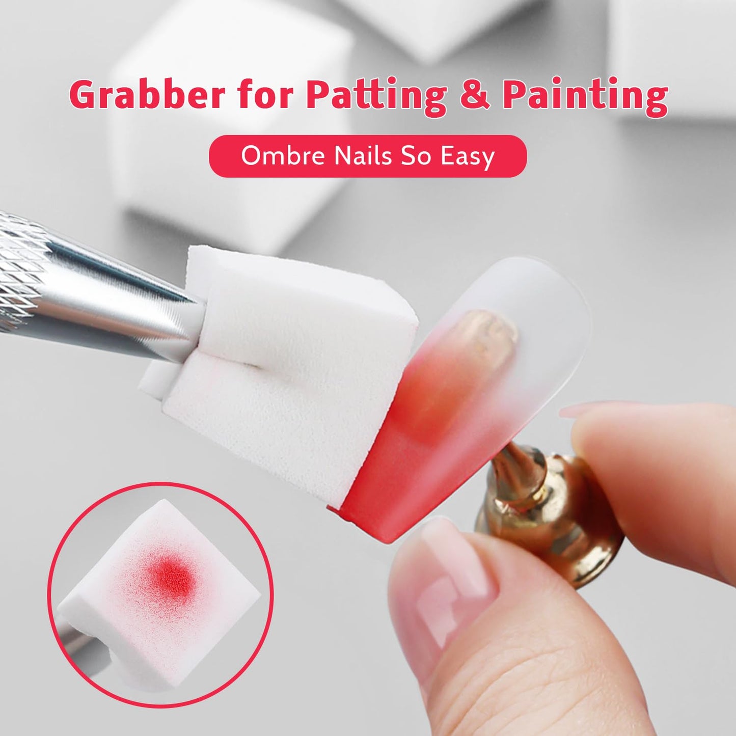 Sponge Pat Paint Nail Gel, Ombre Nails Gradient Gel Nail Blush Blooming Aura Nails Drawing Stripper Floral Painting DIY Nail Art, No Wipe, UV/LED Curing (16 Colors A)