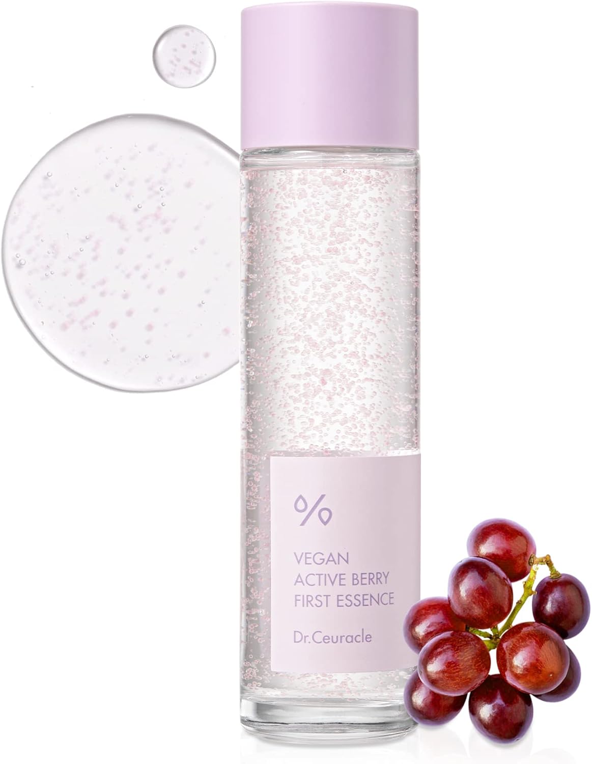 leegeehaam Dr.Ceuracle Vegan Active Berry First Essence - Antioxidant Hydrating Serum with Resveratrol Capsules for Rejuvenation (150ml / 5.07 fl. oz.)