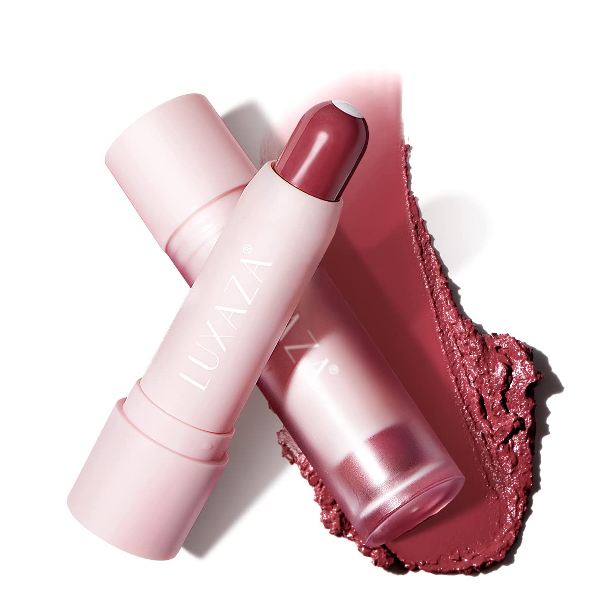 Tinted Lip Balm Chapstick with Color, Natural Semi - Gloss Finish, Hydrating/Coloring 2 in 1 Moisturizer Lip Stick for Girls & Women #02 Rose-In-Love