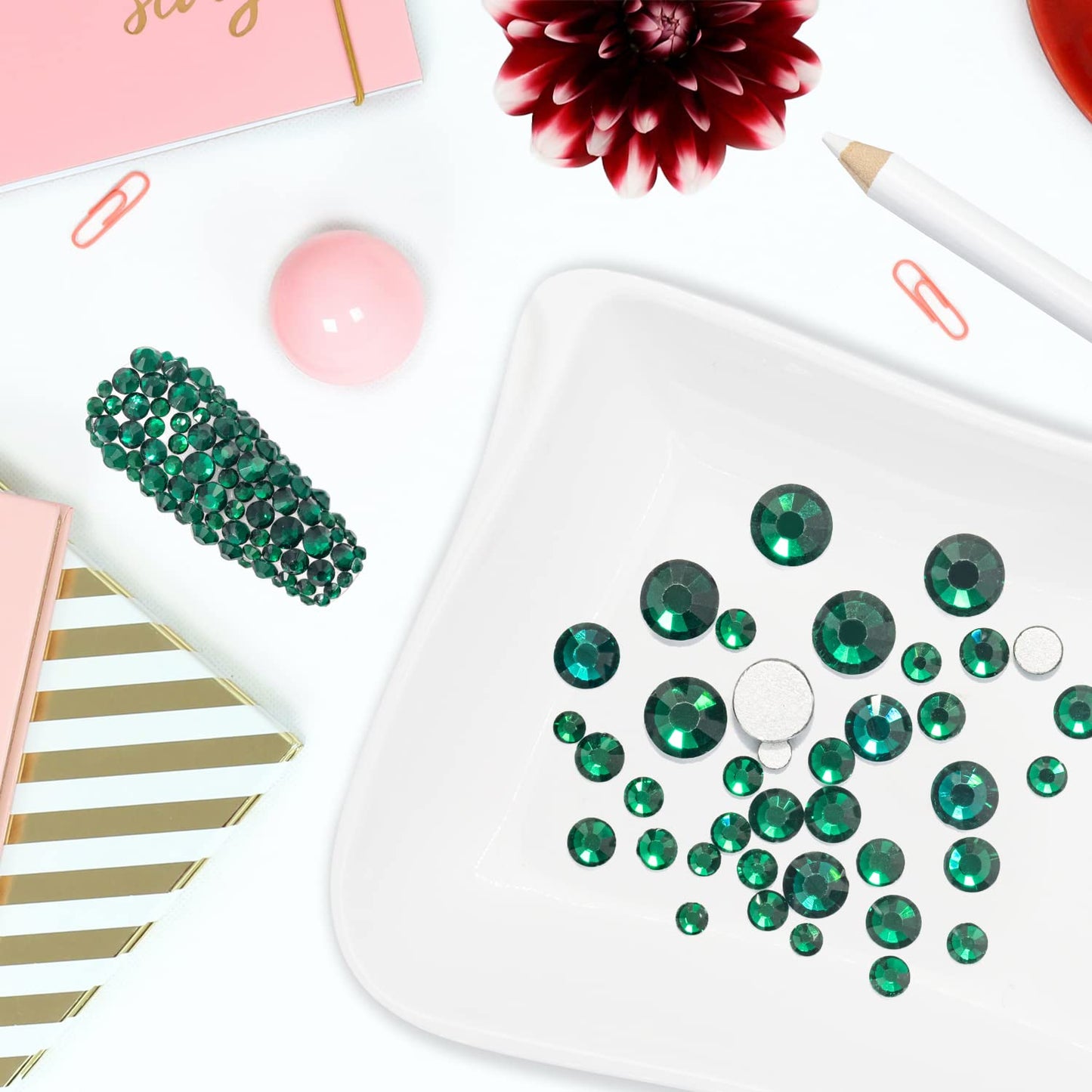 Flatback Crystal Rhinestones, 3792 Pieces Round Nail Gems Non Hot-fix Rhinestone SS6-SS20 Mixed Sizes Nail Art Rhinestones for Acrylic Nails, Crafts, Makeup, Clothes, Shoes, DIY Decorations