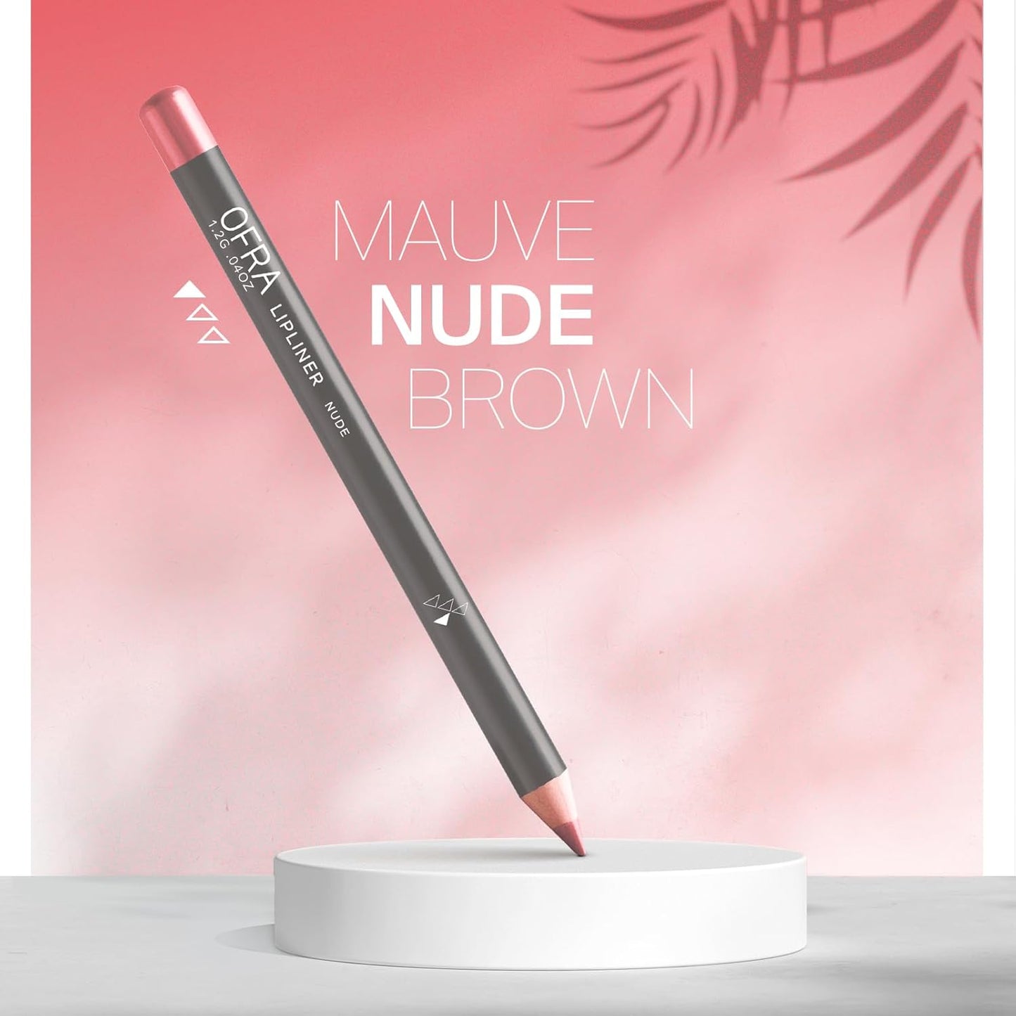 Ofra Lipliner Pencil - Nude | High-Pigment Lipliner for Defining & Shaping Lips | Smooth, Precise Application | Long-Lasting Wear Lipliners | 0.04oz