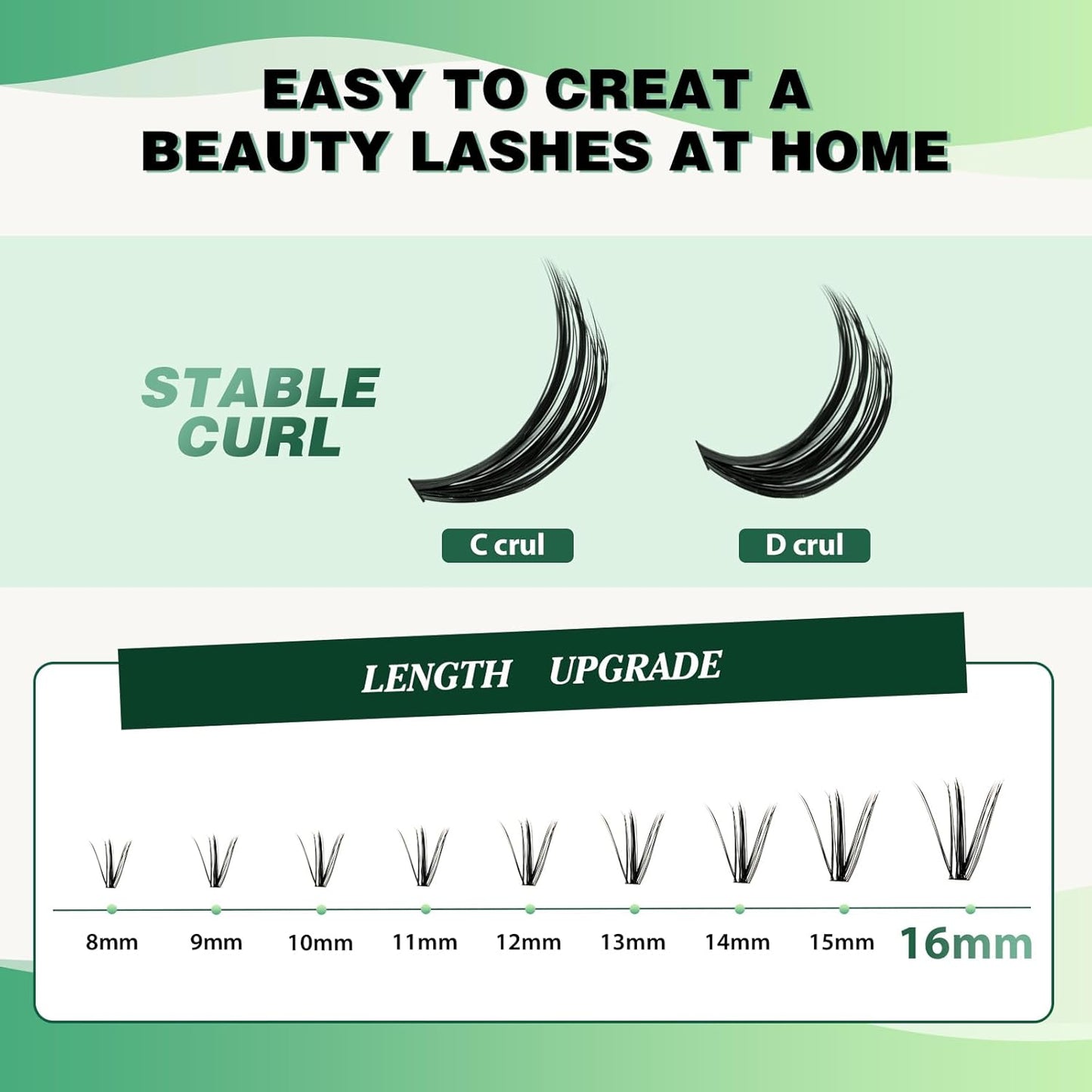 Lash Clusters 300pcs Individual Lashes 30D+40D+50D 0.07C Curl 10-18MIX DIY Eyelash Extension KEYYOU Large Tray Volume Soft&Natural Eyelash Clusters(30D+40D+50D-0.07C,10-18MIX）