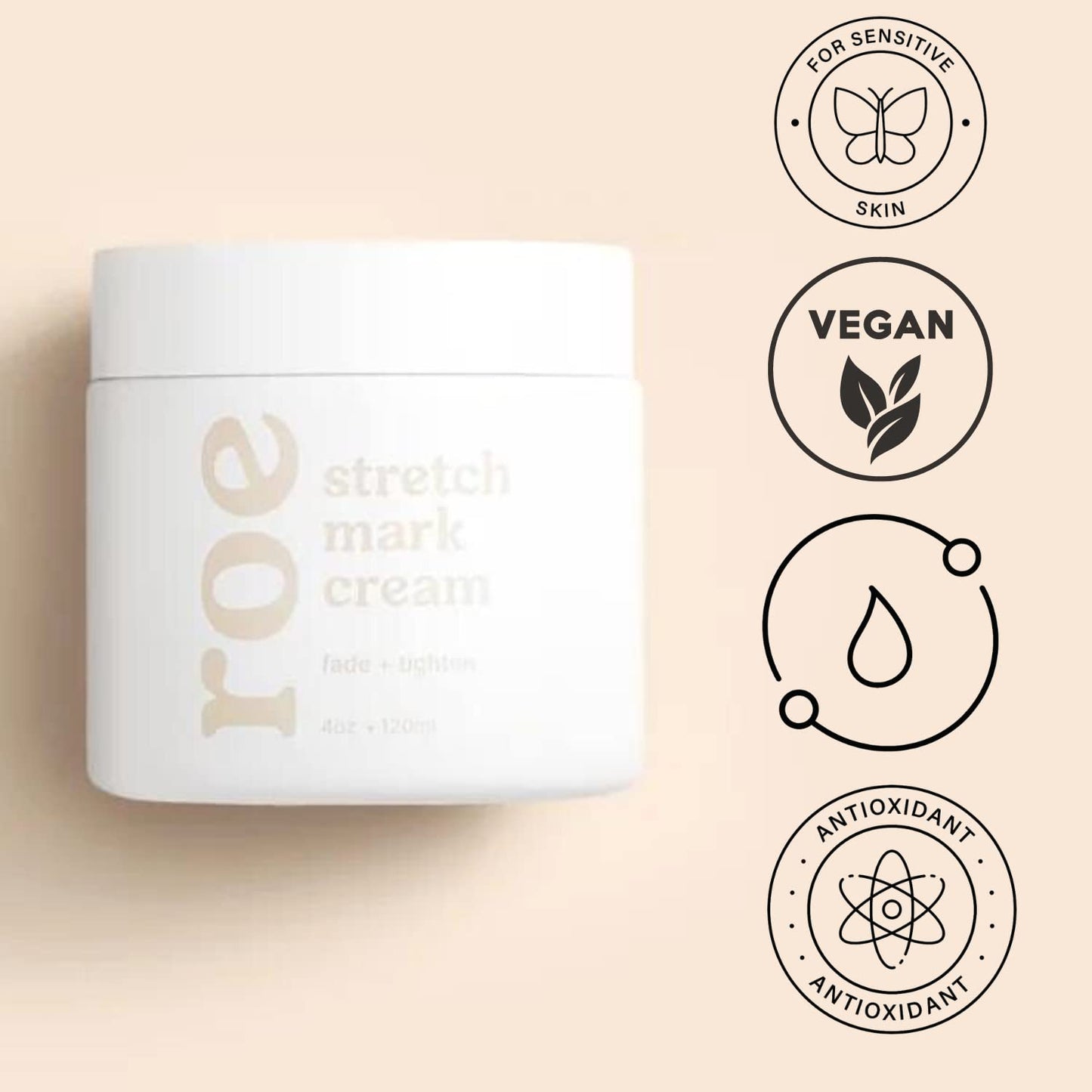 Stretch Mark Cream for Sensitive Skin Plant-Based Long and Short-term Hydration, Increases Skin Elasticity and Firmness (Stretch Mark Cream)