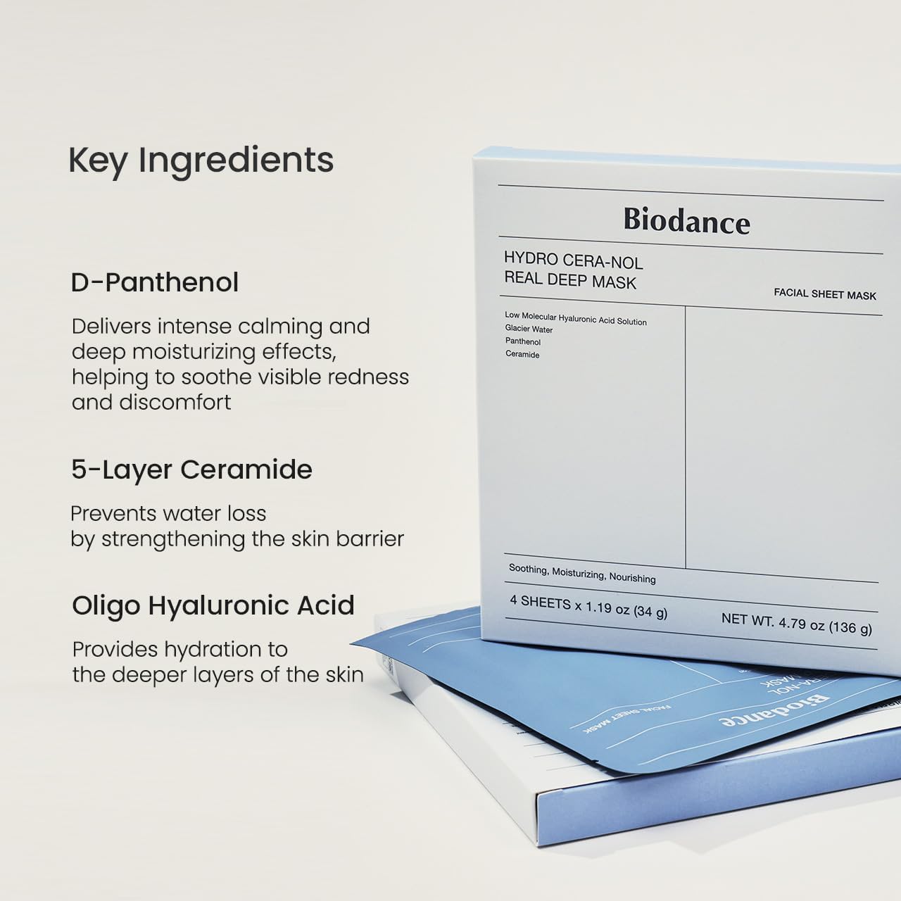BIODANCE Best Mask Duo: Bio-Collagen & Hydro Cera-nol Real Deep Mask, Firming, Hydrating, Gel Face Mask Bundle for Glass Skin, Korean Skincare Set