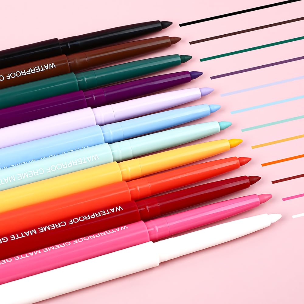 evpct Light Purple Eyeliner Pencil for Eyes, Voilet Purple Colored Eye Liner Pencil Makeup Waterproof Smudge Proof, Colored Gel Waterline Eyeliner Liquid Face Eye Paint Stick Lipstick Halloween Makeup