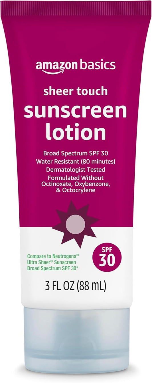 Amazon Brand - Solimo Sheer Face Sunscreen, Formulated without Octinoxate & Oxybenzone, Unscented, 3 fl oz (Pack of 1)
