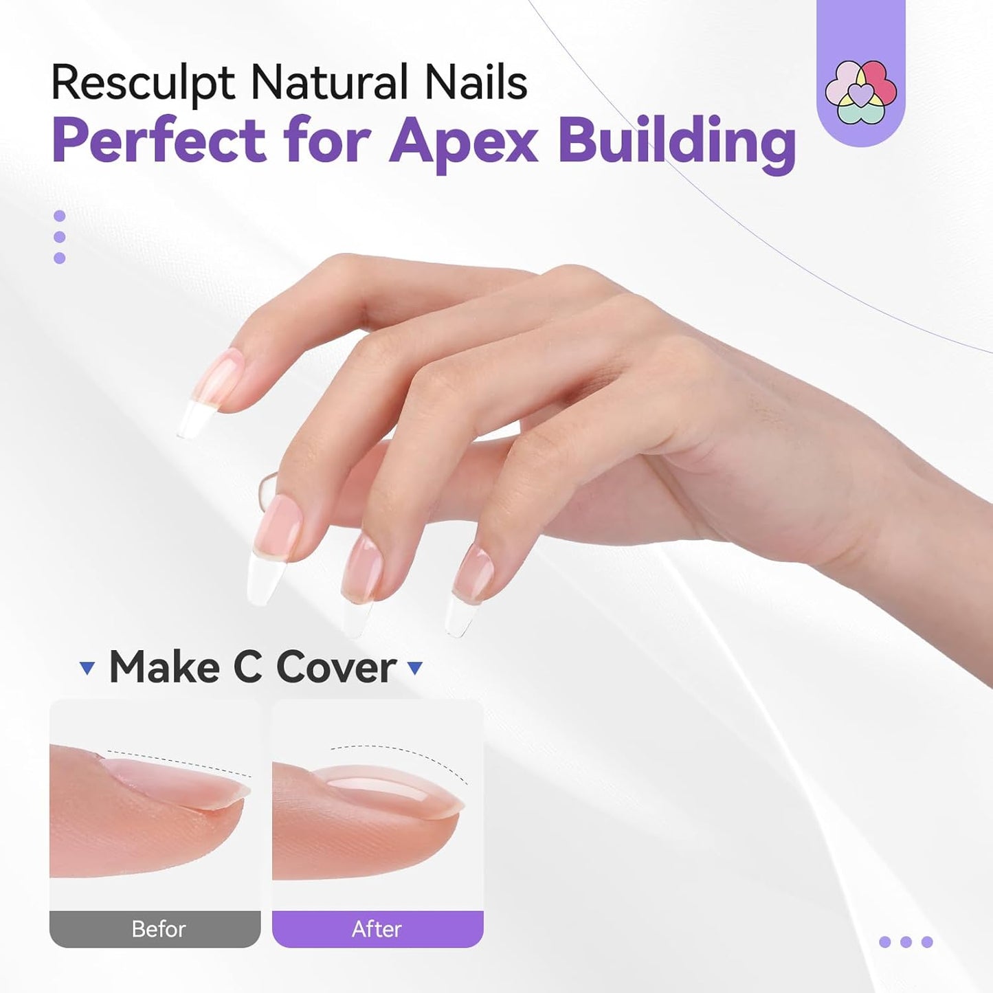 SAVILAND Builder Nail Gel Kit with Nail Drill: Clear Pink Nude White Gel Builder for Nails VE Castor Oil Ultra - Hard Gel with U V Lamp Base Top Coat for Nail Apex Extension Strengthener SSProAcryl X