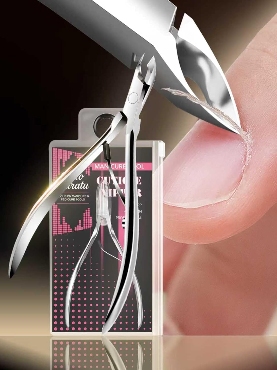 Salon-Quality Cuticle Cutter Nippers Profession Cuticle Trimmer Super Sharp Cuticle Cutter Manicure Nail Cuticle Remover Clippers Tools, 5mm Jaw