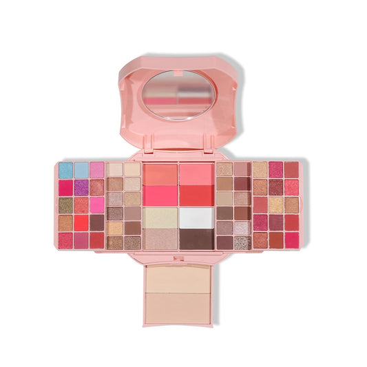 Makeup Eyeshadow Palettes,64 Colors Protable Multifunction Blush Highlighter Contour Palettes with Matte Shimmer Pearl Makeup Effect for Daily Party Makeup - High Pigment Waterproof #6