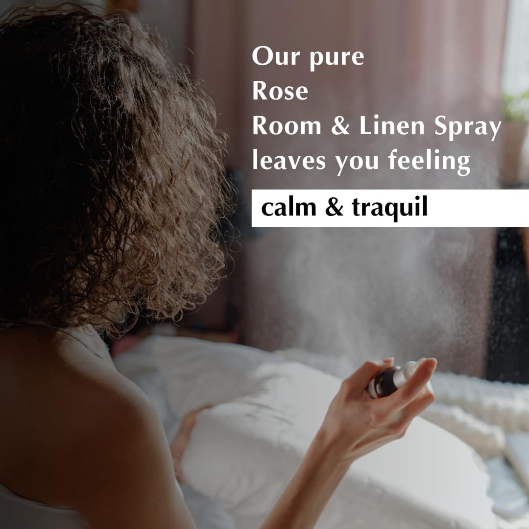 Rose Room, Linen & Pillow Spray by Aromafume | 100ml/3.38 fl oz | with Pure Rose Essential Oil | Aromatherapy Spray | Mist for Bedding, Fabrics